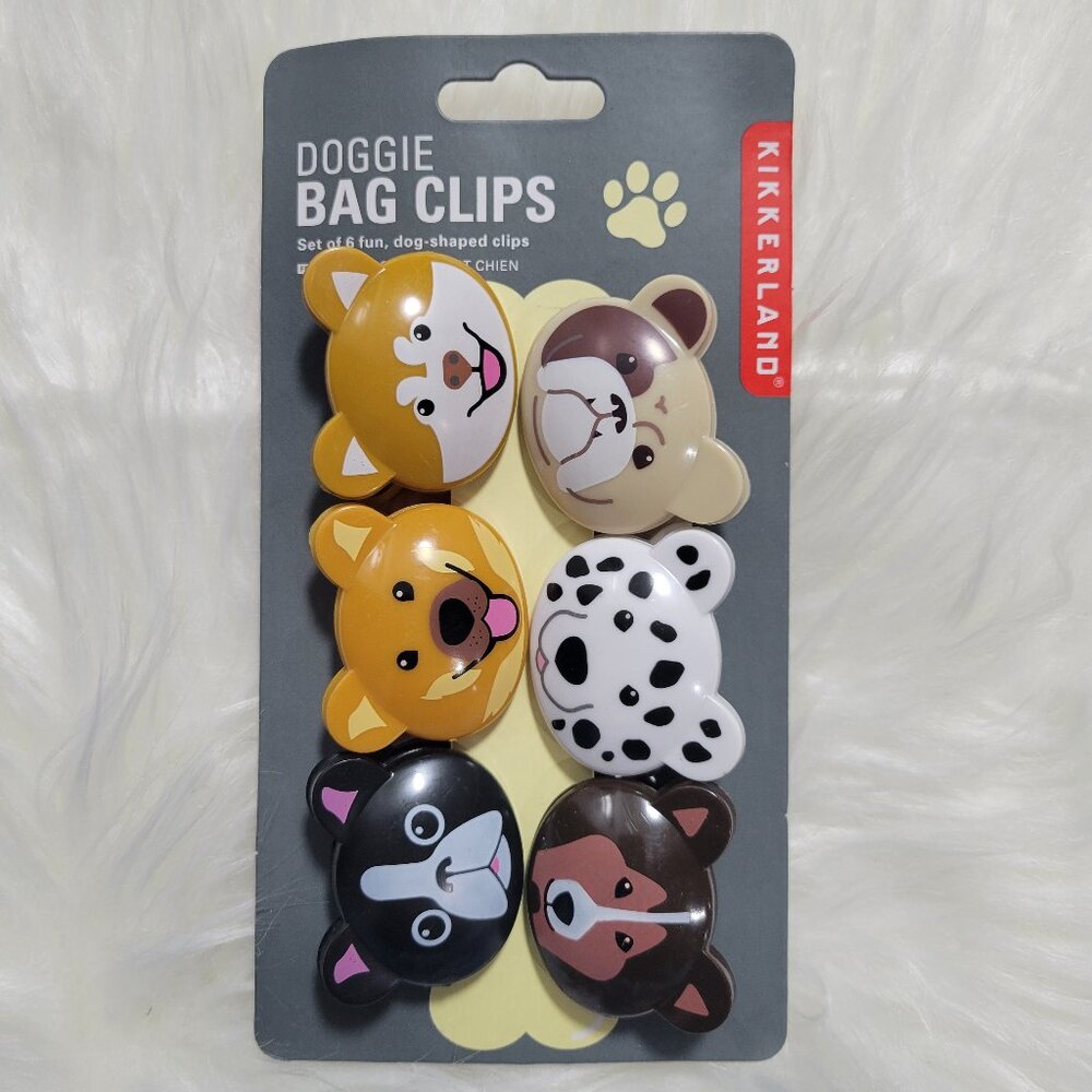 Kikkerland Dog Bag Clips Set
